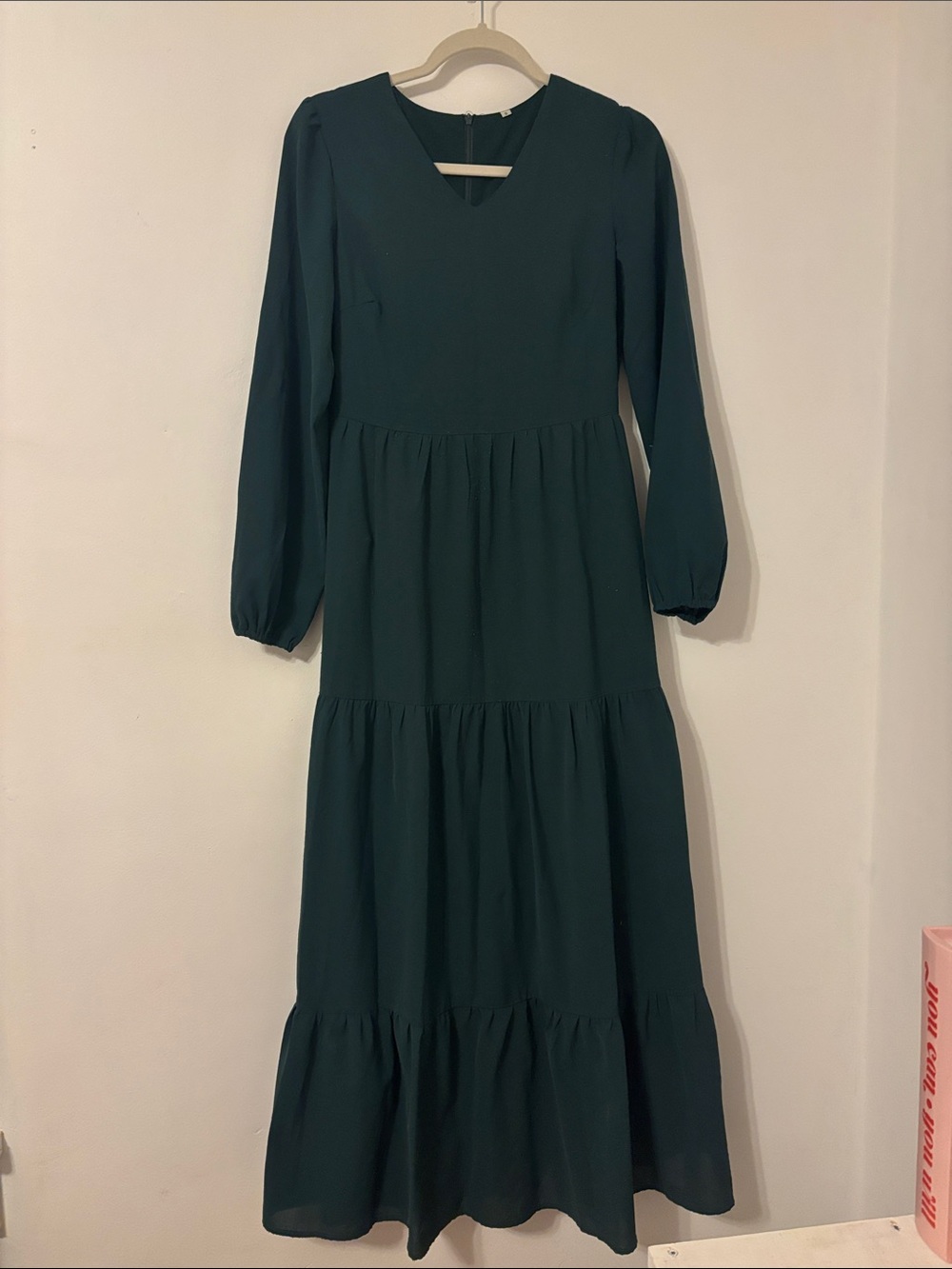 Long Sleeve Teal Maxi Dress - Women